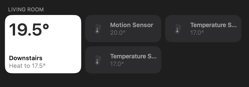 HomePod Temperature and Humidity Sensors.