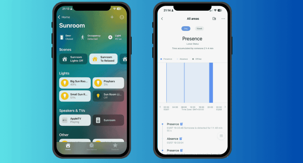 Apple Home and Aqara Apps