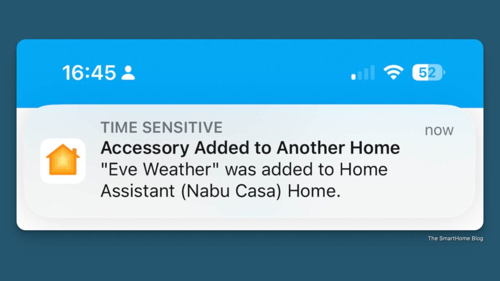 Adding Matter Device in Apple Home to Home Assistant 