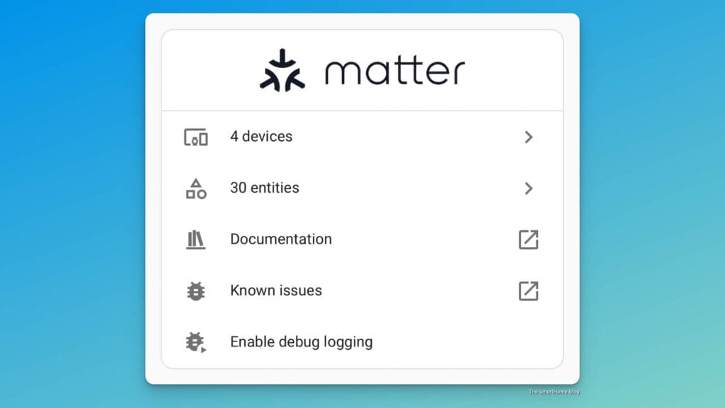 Home Assistant Matter integration