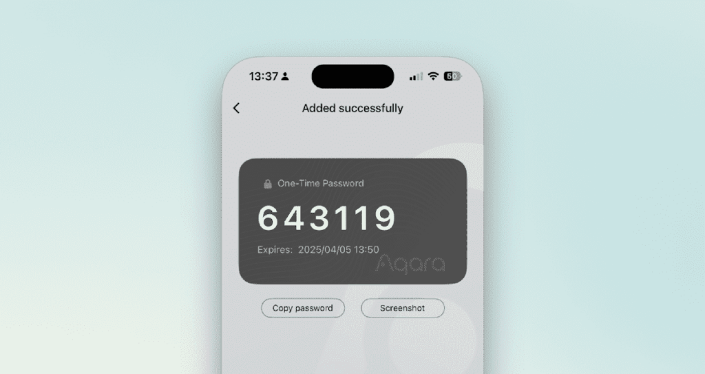 Aqara Smart Lock U200 One Time Passcodes