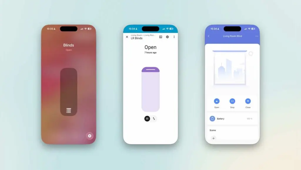 Smart blinds in home assistant
