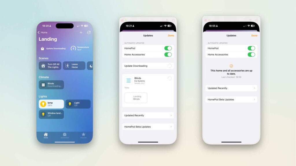 Eve Motionblinds Firmware update Smartblinds 