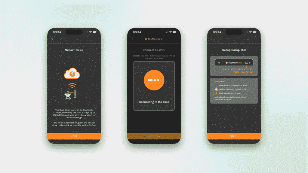 Setting up the MeatStick App wireless meat thermometer review 