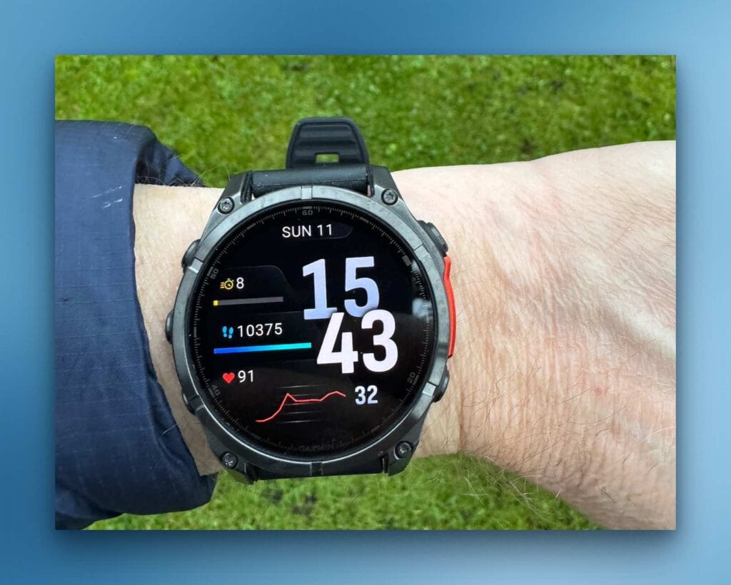 Garmin Fenix 8 with Garmin Venu 4 watch face